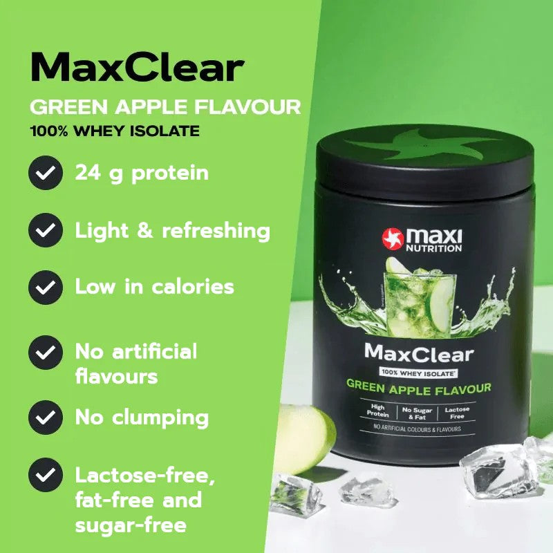 MAXI NUTRITION MaxClear 100% Clear Whey Protein - Green Apple, 300g