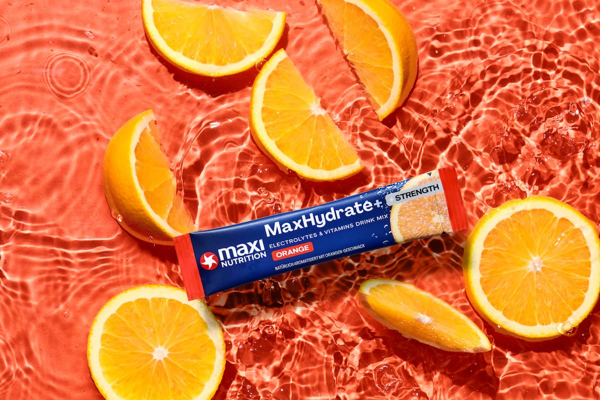 MaxHydrate+ Strength Electrolyte Drink Orange 8 x 20 g