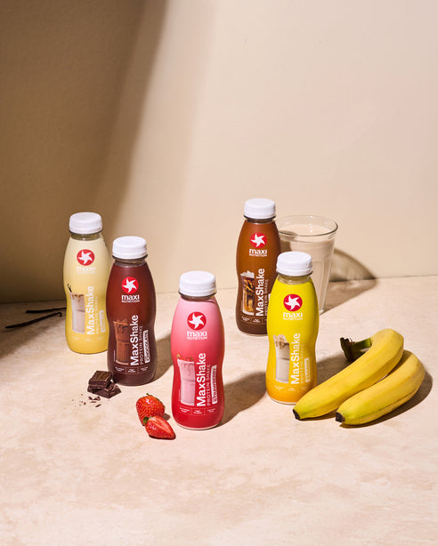 MaxShake – Baltyminis kokteilis be laktozės (330 ml) x 12 pakuotė